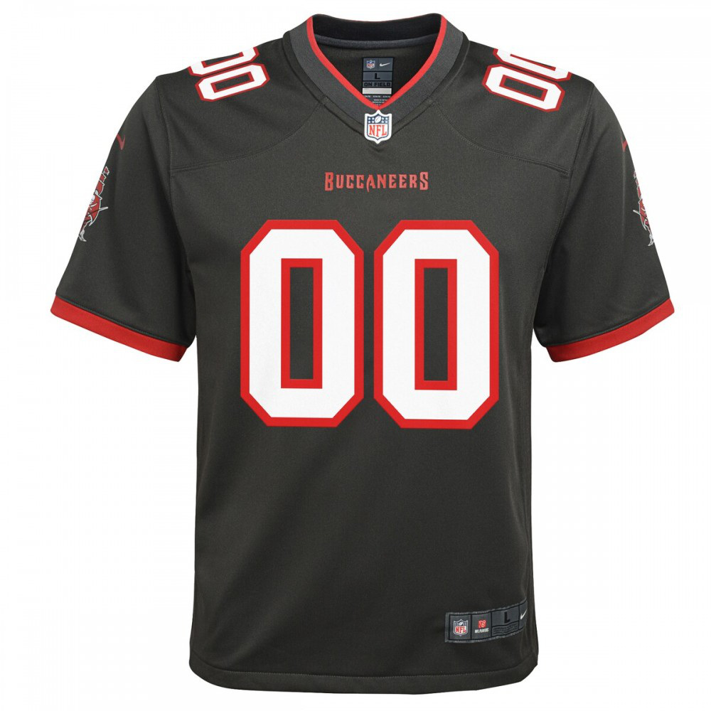 Tampa Bay Buccaneers Nike Youth Alternate Custom Game Jersey - Pewter-GridironStore